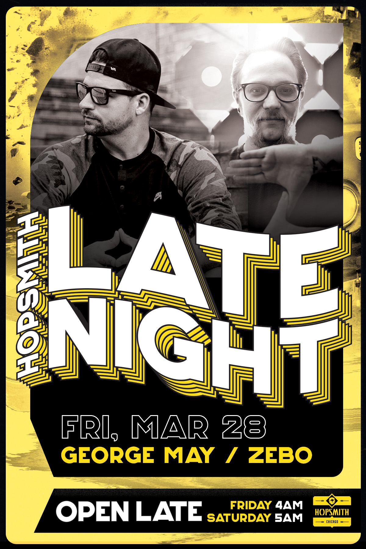 HOP LATE NIGHT TILL 4AM with DJ George May + Zebo