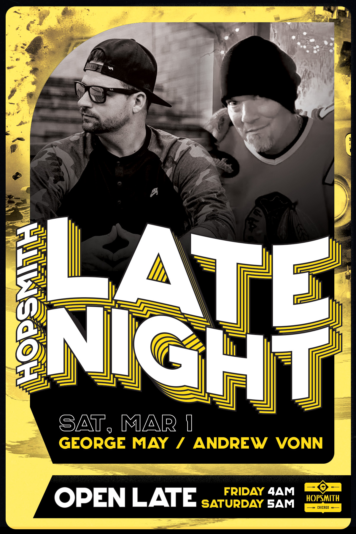 HOP LATE NIGHT TILL 5AM with DJ George May + Andrew Vonn