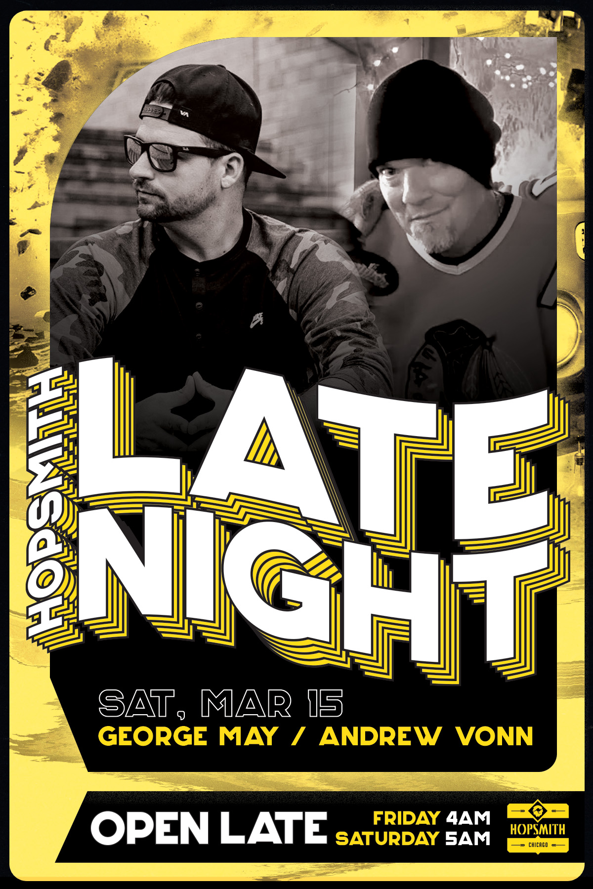 HOP LATE NIGHT TILL 5AM with DJ George May + Andrew Vonn