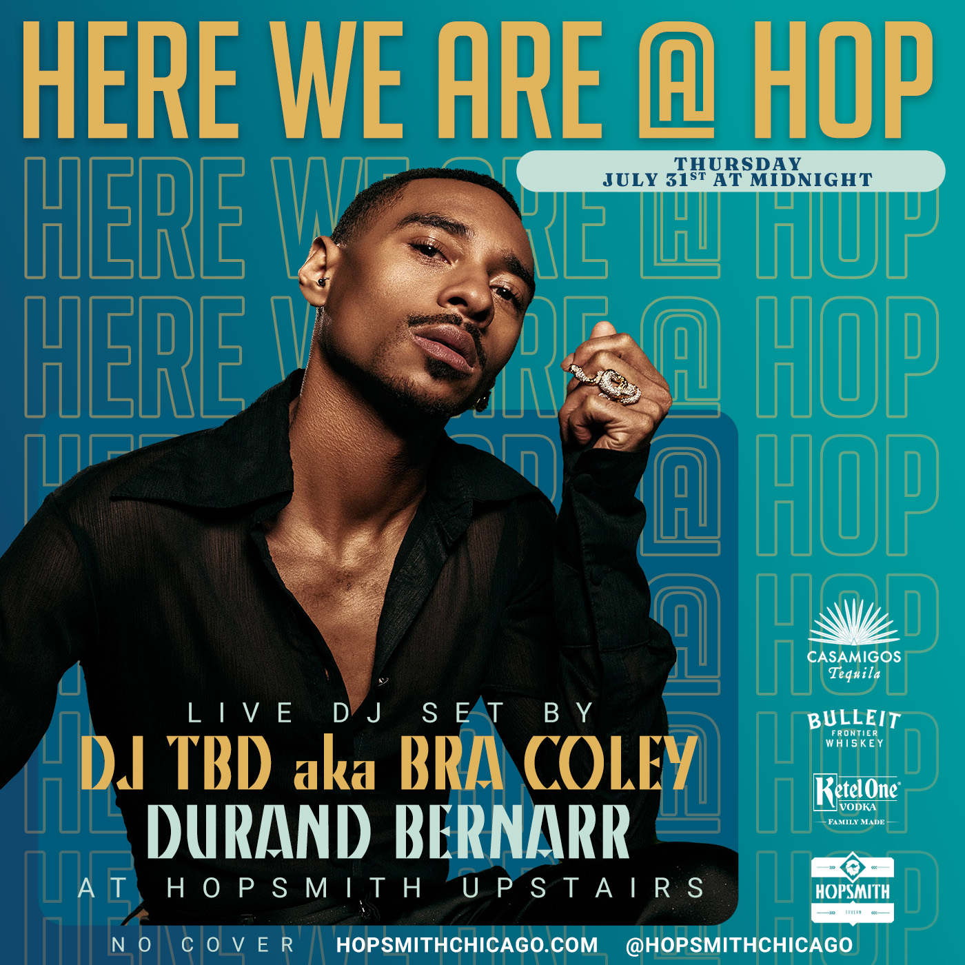 DJ TBD AKA Bra Coley AKA Durand Bernarr DJ set at Hopsmith Lollapalooza afterparty